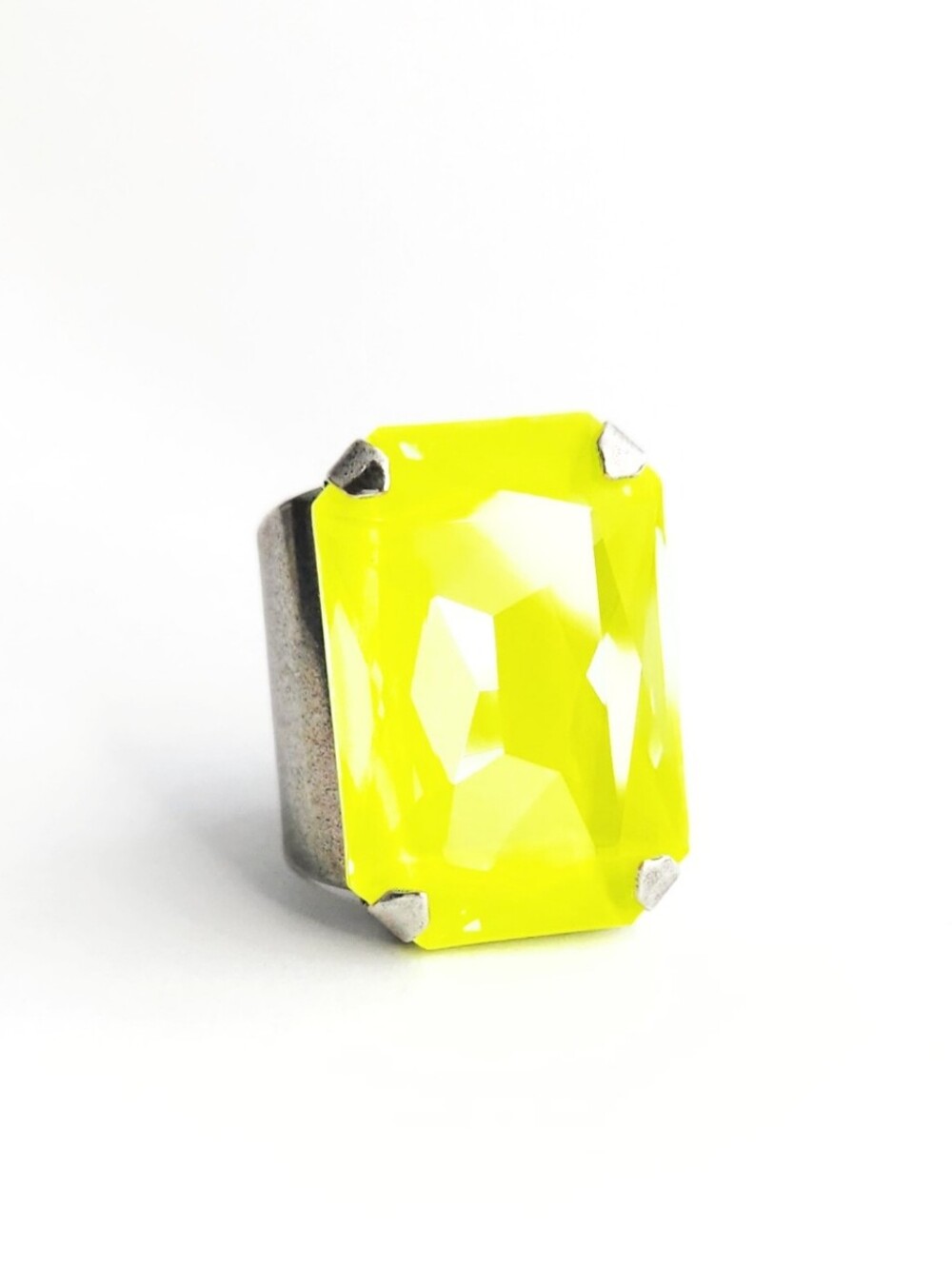 Electric Yellow Austrian Crystal Ring